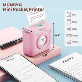 img 3 attached to 🖨️ MUNBYN Pocket Bluetooth Printer, Portable Peripage Mini Printer for Labels and Stickers - Compatible with Android iOS Windows System, Ideal for Planner, Scrapbook, and Halloween Projects