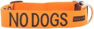 🚫 dexil limited no dogs orange coded buckle dog collar (s-m l-xl) - prevent accidents by warning others of your dog's incompatibility logo