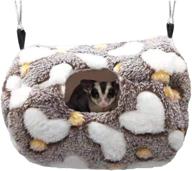 🐹 warm sleeping nest bed for syrian hamster, gerbil, rat, mouse, sugar glider, squirrel - hypoallergenic wontee hamster plush hammock logo