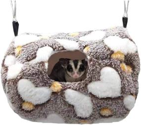 img 4 attached to 🐹 Warm Sleeping Nest Bed for Syrian Hamster, Gerbil, Rat, Mouse, Sugar Glider, Squirrel - Hypoallergenic Wontee Hamster Plush Hammock