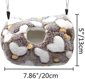 img 3 attached to 🐹 Warm Sleeping Nest Bed for Syrian Hamster, Gerbil, Rat, Mouse, Sugar Glider, Squirrel - Hypoallergenic Wontee Hamster Plush Hammock