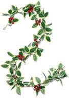 🎄 premium christmas holly leaf garland – 5.5 ft winter decoration with red berries for mantle – festive holiday holly leaves garland in green logo