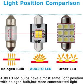 img 2 attached to ✨ AUXITO 400 люмен 36MM 6411 6418 Canbus ошибка бесплатная LED-лампа фестона с чипсетами 3020 для автомобильных фонарей интерьера, номерного знака, купола, карты, двери, вежливости - Ксеноново-белый (пачка из 2)