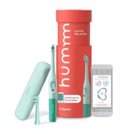 🪥 hum by colgate smart battery toothbrush kit: sonic handle, 2 refill heads, travel case - teal, amazon exclusive logo