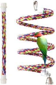 img 4 attached to 🐦 Petsvv Bird Toy with Rope Bungee Bird Perch