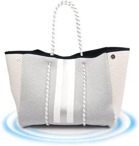 img 4 attached to 👜 Versatile Neoprene Handbags: Ideal for Cameras, Clothing, Diaper Essentials, and Summer Stylings with Women's Handbags & Wallets