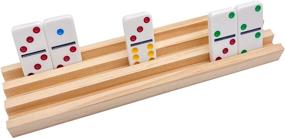 img 1 attached to 🀄 Enhance Your Domino Gaming Experience with JUNWRROW Premium Pinewood Domino Racks