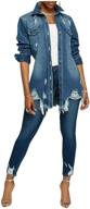 hongsui womens ripped boyfriend distressed logo