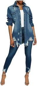 img 2 attached to Hongsui Womens Ripped Boyfriend Distressed