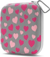 🎒 convenient neoprene mask storage case with zipper & carabiner keychain - ideal for on-the-go - perfect for kids, women, and men - hearts design logo