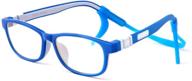 protective eyewear for kids - mind bridge blue light blocking glasses for children boys & girls - anti eyestrain, durable, cute design - ideal for digital screen time & technology use - 508 blue logo