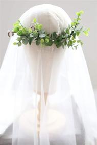 img 1 attached to 🌿 FIDDY898 Eucalyptus Hair Comb: The Perfect Boho Bridal Headpiece with Greenery Leaf Wedding Hair Piece