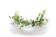 🌿 fiddy898 eucalyptus hair comb: the perfect boho bridal headpiece with greenery leaf wedding hair piece logo