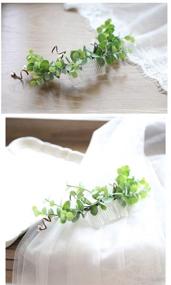 img 2 attached to 🌿 FIDDY898 Eucalyptus Hair Comb: The Perfect Boho Bridal Headpiece with Greenery Leaf Wedding Hair Piece