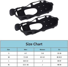 img 2 attached to Premium Anti-Slip Ice Snow Grips with 24 Teeth, Lightweight Traction Cleats for Walking, Jogging, ❄️ Hiking on Snow and Ice, Slippery Terrain - Available in Sizes S/M/L/XL, with 2 Removable Straps
