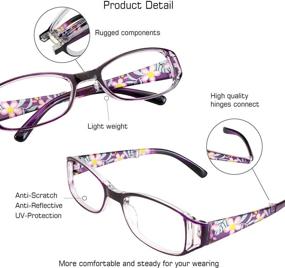img 3 attached to 3 Pair Foldable Reading Glasses for Women with Blue Light Blocking Lens (+2.50 Magnification) - Compact and Portable Readers with Reading Case Included in Purple