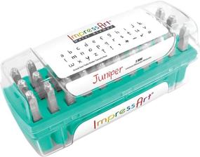 img 1 attached to 🔨 ImpressArt Juniper Lowercase Alphabet Metal Stamp Set - Crafting Perfection for Customized Jewelry and Crafts