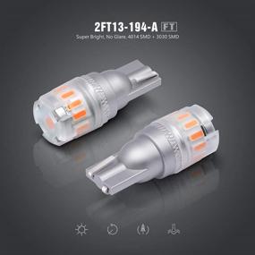 img 3 attached to 🚗 SIRIUSLED FT-194 912 Светодиодный маркерный светильник для автомобиля, интерьер, карта, купол, багажник, резервный лампочка высокой мощности 3030 + 4014 SMD Super Bright Pack из 2 шт. - Янтарный/Оранжевый