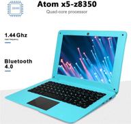 💻 tocosy laptop 10.1inch quad core windows 10 - ultra thin pc with hd graphics, 2gb ram, and 32gb storage - wifi, bluetooth, hdmi - blue notebook logo