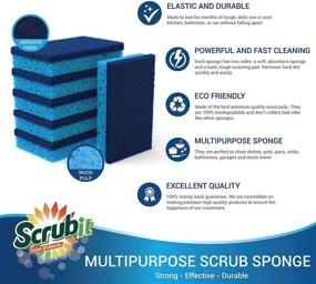 img 3 attached to 🧽 Scrubit Non-Scratch Cleaning Scrub Sponges – The Ultimate Dish and Bathroom Cleaning Companion (Pack of 24)
