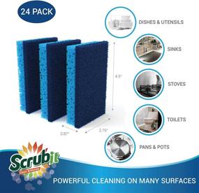 img 1 attached to 🧽 Scrubit Non-Scratch Cleaning Scrub Sponges – The Ultimate Dish and Bathroom Cleaning Companion (Pack of 24)