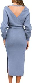 img 2 attached to VamJump Backless Batwing Bodycon Sweater Women's Clothing for Dresses