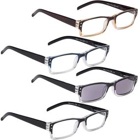 img 4 attached to 👓 4-Pack of Reading Glasses with Bonus Sunshine Readers for Women and Men