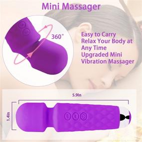 img 1 attached to 💜 Enhanced Back Mini Massager - Electric Personal Massager for Whole Body Relaxation - Rechargeable Purple Massager