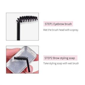 img 1 attached to Natural Eyebrow Styling Soap for Long-lasting 3D Brows - Transparent Eyebrow Wax Gel