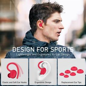 img 1 attached to Rinsmola Wireless Earbuds: Bluetooth 5.1 Sport Headphones with Deep Bass, Mic, and Noise Cancelling - IPX7 Waterproof, 48H Playtime for Running Gym