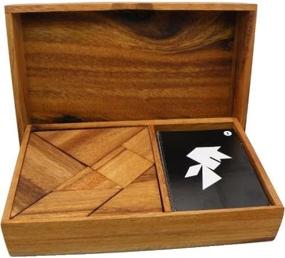 img 3 attached to Logic Tangram Cards Wooden Puzzle