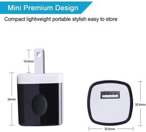 img 1 attached to 🔌 Однопортовое зарядное устройство для стены USB, блок зарядки - 5 пакетов адаптеров для путешествий, Зарядное устройство USB 1A, кубическое зарядное устройство, совместимое с iPhone Xs Max/X/8 Plus/7/6S Plus, Samsung Galaxy S10e S10 S9 S8 Plus/S7/Note 9/8, LG G8 G7