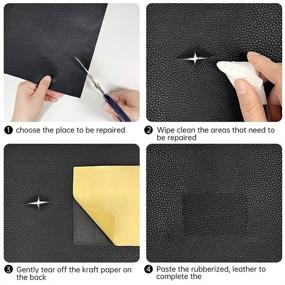 img 1 attached to 🛋️ Revive your Leather: Black Matte Finish Leather Repair Tape Patch Kit - 3X60 inch Self Adhesive Patch for Sofas, Couches, Car Seats, Furniture - First Aid Vinyl Repair Kit