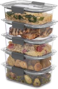 img 2 attached to 🍱 Rubbermaid Brilliance BPA-Free Plastic Food Storage Container, Clear - 3.2 Cup, Medium Size, 5-Pack