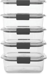 img 4 attached to 🍱 Rubbermaid Brilliance BPA-Free Plastic Food Storage Container, Clear - 3.2 Cup, Medium Size, 5-Pack