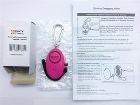 img 2 attached to 140DB Hot Pink Mini Loud Panic Rape Attack Safety Keychain Alarm with Torch - Personal Staff Security Keyring