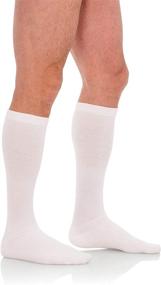 img 3 attached to Jomi Mens Compression Socks, 20-30mmHg Cotton 204 (X-Large, White) - Enhanced SEO