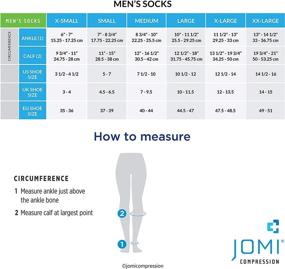 img 1 attached to Jomi Mens Compression Socks, 20-30mmHg Cotton 204 (X-Large, White) - Enhanced SEO