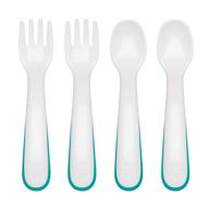 🍴 oxo tot teal plastic fork & spoon multipack - 4 piece set: durable utensils for kids logo