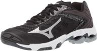 mizuno womens lightning volleyball blacksilver men's shoes for athletic logo