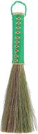 sn skennova - 12-inch tall whisk duster brush broom grass 🧹 wisk broom with handcrafted woven nylon thread handle - random color (brown) logo