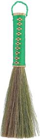 img 3 attached to SN SKENNOVA - 12-inch Tall Whisk Duster Brush Broom Grass 🧹 wisk Broom with Handcrafted Woven Nylon Thread Handle - Random Color (Brown)