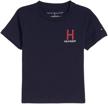 tommy hilfiger boys v neck large logo