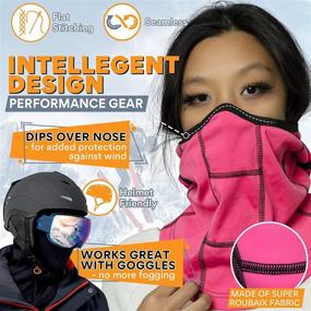 img 1 attached to 🏂 Pink Balaclava Ski Mask - Premium Winter Face Mask for Men and Women, Ideal for Skiing, Snowboarding, Running, Motorcycling, and Cycling, Breathable Design (1 Pack)