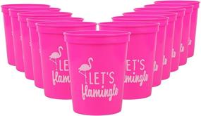 img 4 attached to 🦩 Flamingo Party Time! Get 12 Pink or White 16oz Stadium Cups, Perfect for Birthdays, Bachelorettes, and Bridal Showers!