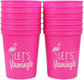 img 2 attached to 🦩 Flamingo Party Time! Get 12 Pink or White 16oz Stadium Cups, Perfect for Birthdays, Bachelorettes, and Bridal Showers!