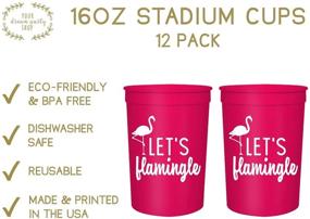 img 1 attached to 🦩 Flamingo Party Time! Get 12 Pink or White 16oz Stadium Cups, Perfect for Birthdays, Bachelorettes, and Bridal Showers!