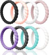 💍 optimized thunderfit braided silicone wedding rings for women logo