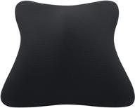 🖤 black pocket back cushion - ergonomic pillow for chairs & airplane seats - memory foam lumbar & coccyx support - soft portable backrest for office, car, gaming, travel, recliner - enhanced seo logo
