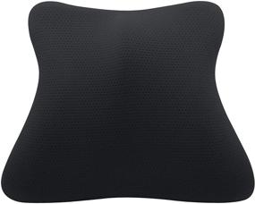 img 4 attached to 🖤 Black Pocket Back Cushion - Ergonomic Pillow for Chairs & Airplane Seats - Memory Foam Lumbar & Coccyx Support - Soft Portable Backrest for Office, Car, Gaming, Travel, Recliner - Enhanced SEO